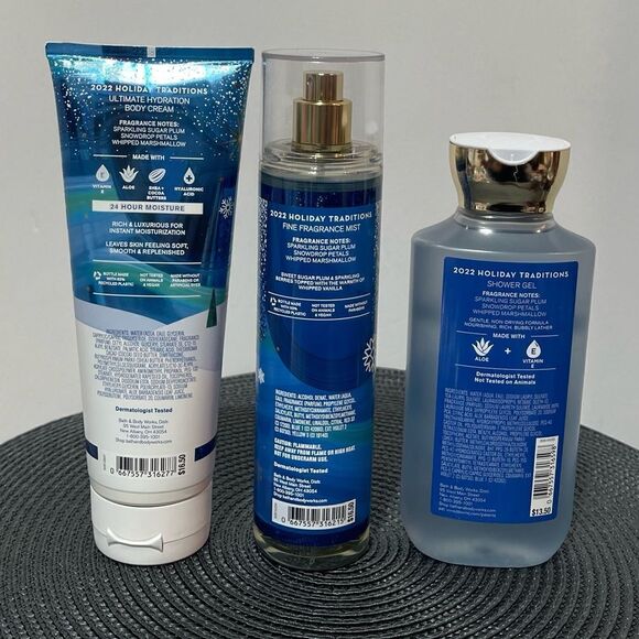 BBW Iced Sugar Plum set of 3 NWT - Picture 2 of 2